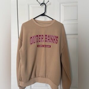 Tan Oversized Outer Banks Sweatshirt